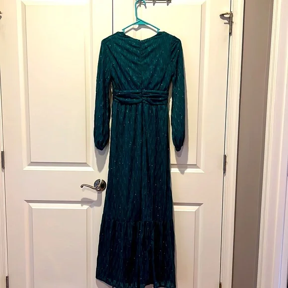 Boston Proper maxi emerald green dress! Size 0! - Picture 5 of 6
